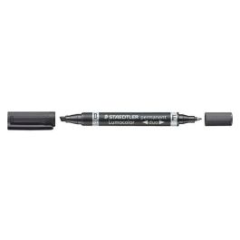 Staedtler 348 B Marcador Permanente Dúo Lumocolor Negro Doble Punta Fina-Biselada Ideal Zurdos Secado Rápido Resistente Precio: 17.78999959. SKU: S8422889