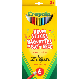 Zildjian Baquetas Infantiles Crayola - Pack 6 Unidades / Colores