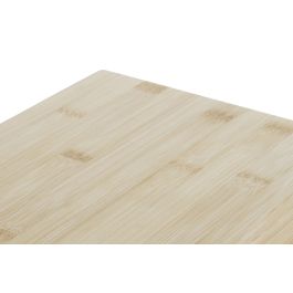 DKD Home Decor Tabla Cortar Bambu Inox Natural Plateado Bandeja 21.5 x 4.2 x 28 cm Set de 2