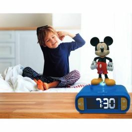 Lexibook Rl800Mch Reloj Despertador Infantil Disney Mickey, Luz Nocturna Táctil, 6 Tonos y Función Repetición para Niños +3 años