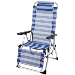 Tumbona de playa reclinable aluminio con cojín aktive 149x49x78/116 cm Precio: 59.50000034. SKU: B1C37LFGLB