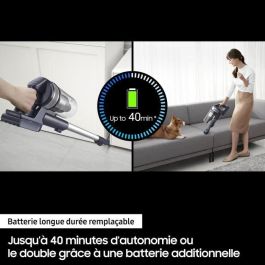 SAMSUNG VS15A6031R4 - Aspirador de barra 150 AW - Aspiración multiciclónica JET 60 - Filtración HEPA - Autonomía 40min SAMSUNG VS15A6031R4 - Aspirador de barra 150 AW - Aspiración multiciclónica JET 60 - Filtración HEPA - Autonomía 40min