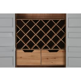 DKD Home Decor Botellero Vintage Gris Metal y MDF 41 x 157.5 x 76.5 cm