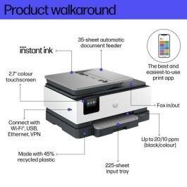 HP OfficeJet Pro 8134e All-in-One Printer Fax Color Inkjet