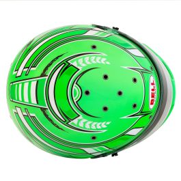 Bell BL1311115 Casco KC7 CMR Juvenil Karting Ligero Fibra Carbono Antivaho DSAF Ventilado Snell-FIA CMR-2016 Verde Talla 58