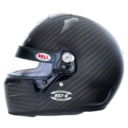 Bell BL5204F32 Casco Karting RS7-K Carbon Homologación SNELL K2020 Interior Amarillo Talla 57, Visera Anti-vaho, Protección Lluvia, Ventilación Eficaz