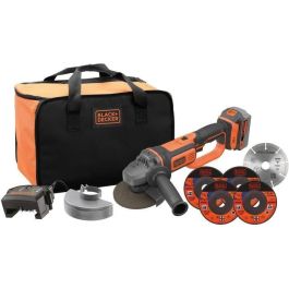 Amoladora inalámbrica - BLACK & DECKER - BCG720M1A5-QW - 18 V + 5 Discos + 1 Batería de 4 Ah Precio: 166.4839002904. SKU: B1BNPJLFV8