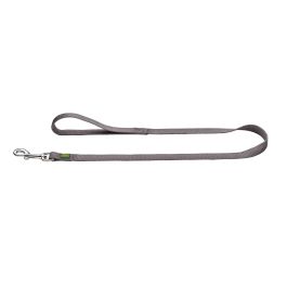 Hunter Correa de Paseo de Nylon para Perro, resistente y fácil de limpiar, 100 cm de largo x 2 cm de ancho, color Gris