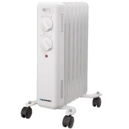 Radiador De Aceite Blaupunkt 1500 W 7 Elementos Calorificos Proteccion Sobrecalentamiento Con Ruedas Color Blanco