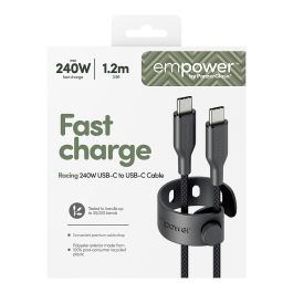 PanzerGlass Racing 240W USB-C a USB-C Cable USB 2.0, 1.2 Metros, Negro - Empoderamiento by PanzerGlass