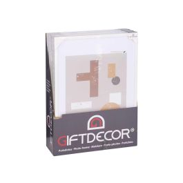 Giftdecor Portafoto Pared Madera Paspartu Blanco 40x50 cm