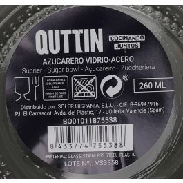 Azucarero de Vidrio y Acero Qutti - Quttin (12 Unidades) Azucarero de Vidrio y Acero Qutti - Quttin (12 Unidades)