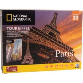 Explora EXP3301045402031 Puzzle 3D Torre Eiffel - Juego de construcción 80 piezas - A partir de 8 años