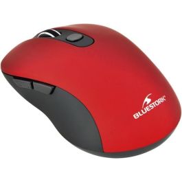 Ratón Bluestork M-WL-OFF60-RED Negro/Rojo