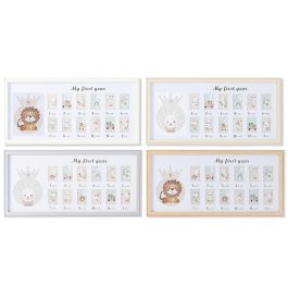 Marco de Fotos Home ESPRIT Cristal Madera MDF 56,5 x 2 x 27,5 cm (4 Unidades)