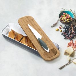Cook Concept Panera con Tabla y Cuchillo para Pan 3 en 1 Colores Surtidos 40x12,5 cm