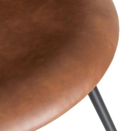 Silla Marrón Metal / Simil Piel 53 X 51,50 X 76 cm