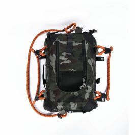 M Pets MPE6953182740902 Bolsa de transporte REMIX 2 en 1 Camuflaje y Naranja 41x28x28 cm Plegable Ligera con Arnés
