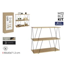 Inde Estantería Metálica y Madera Negra 3 Niveles 80x30x71.2 cm Moblekit Precio: 81.39999967. SKU: B17YYKBTZM