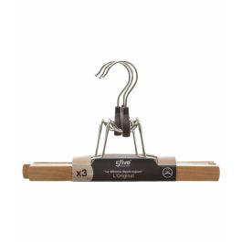 5Five Perchas de madera para pantalón, set de 3, 25x16.3 cm