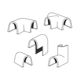 Inofix Enlaces surtidos para cablefix 2202, blister 10 unidades, blanco, a presión, para cable eléctrico