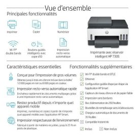HP Impresora Multifunción Inyección Smart Tank 7305 Wifi con Tanque de Tinta, Imprime Copia Escanea hasta 148 Caracteres