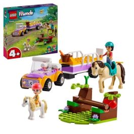 LEGO 42634 Remolque para Caballo y Poni LEGO Friends Juguete de Construcción con Coche, Figuras Liann y Zoya, Animales y Accesorios para Niños de +4 Años