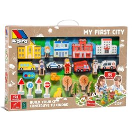 Ciudad bloques madera 55 pcs + puzzle Precio: 29.9959. SKU: S2423438