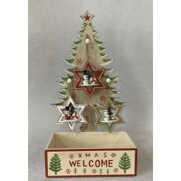 DKD Home Decor Decoración Colgante Navidad Tradicional Estrella Madera Rojo Marrón Blanco Verde 11 x 32 x 17 cm Pack 12 Unidades Precio: 20.56758. SKU: B18VY5L53Q
