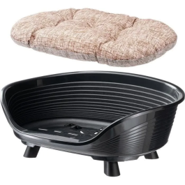 Ferplast Cesta Trono 6 con Cojín Relax Negro