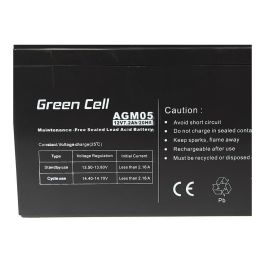 Green Cell Batería AGM05 12V/7.2Ah AGM Sealed Lead Acid para UPS, Juguetes Eléctricos, Alarmas y Dispositivos Portátiles