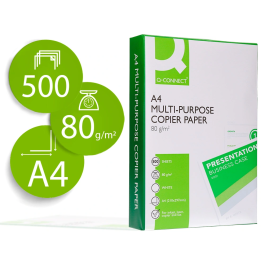Q-Connect Papel Fotocopiadora Economy Din A4 80 Gramos Paquete de 500 Hojas Precio: 1189.188. SKU: B17TB6HNTL