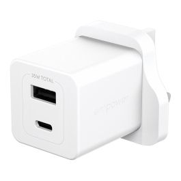 PanzerGlass empower™ Turbo 35W Cargador Rápido con USB-C y USB-A, Enchufe UK, Blanco Plata Precio: 35.7434. SKU: B1FHSVX4QM