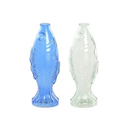 DKD Home Decor Jarrón Hangzhou design 26a Mediterráneo Azul Turquesa Cristal 7 x 26.3 x 10 cm (2 Unidades) Precio: 8.49999953. SKU: B18GC47VKP