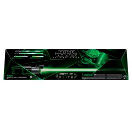 Hasbro Star Wars The Black Series Sable Luz Force FX Elite de Yoda con luces LED, efectos de sonido y base incluida