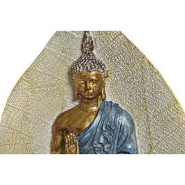 DKD Home Decor Figura Buda Oriental de Resina Set 6 Unidades Surtidas Colores Rojo Azul Dorado Naranja Dimensiones: 4 cm Largo x 11.3 cm Ancho x 15.3 cm Alto