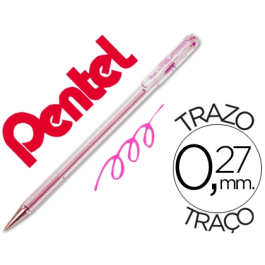 Pentel Bolígrafo BK-77 Rosa, Tinta a Base de Aceite, Punta Metálica 0.7mm, Trazo 0.27mm Precio: 14.49999991. SKU: B1C363QJG3