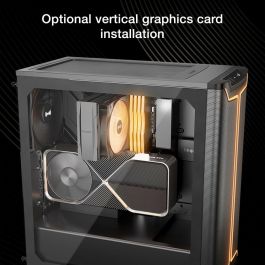 be quiet! Pure Base 501 DX Caja PC Midi Tower Negra con Ventana Lateral, Iluminación RGB, Compatible ATX, Filtro Antipolvo