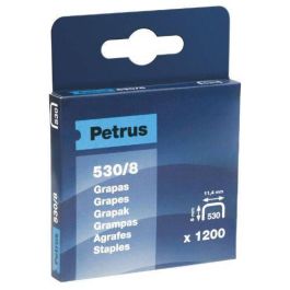 Petrus Caja 1200 Grapas Modelo 530/8mm Referencia 77514 Cobreadas Alambre Cobreado Medida 11,4 x 8 mm Precio: 3.88999996. SKU: S7918141