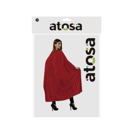Capa Roja 130 cm Con Brillo Para Halloween Y Disfraces Adultos