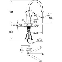 Grohe GRO4005176467066 Mezclador Monomando para Fregadero Grohe GRO4005176467066 Mezclador Monomando para Fregadero