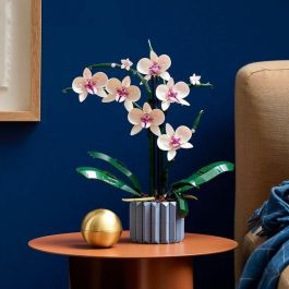 LEGO 10311 Orquídea Artificial para Construir - Kit de Flores Blancas y Rosas con Jarrón Azul para Decoración del Hogar Adultos