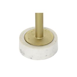 DKD Home Decor Mesita Auxiliar Glam Dorado de Metal y Mármol, 27 x 62 x 27 cm