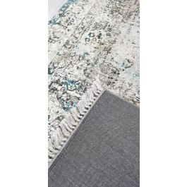 DKD Home Decor Alfombra Rectangular Árabe de Poliéster Multicolor 240x60 cm, 600 gsm, Lavado en Seco