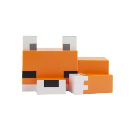 Wondee Lámpara Minecraft Fox Decoración Baby Fox Light 16 cm, Oficial, Modelo Zorro Cubico, Luz Ambiental, para Habitación Gamer, Regalo