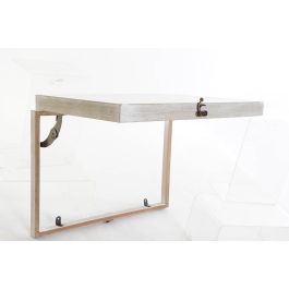 DKD Home Decor Tapa Contador Estilo Indio Mano Hamsa Beige Gris MDF Lienzo Largo 6 x Alto 31.5 x Ancho 46.5 cm (2 Unidades)