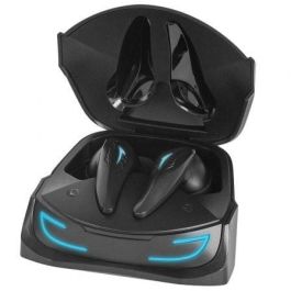 Mars Gaming MHI-Ultra Auriculares Inalámbricos TWS Bluetooth 5.3, ANC+ENC, Batería 24h, Carga Inalámbrica, RGB Flow, IPX4, Negros