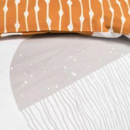 Today 119492 Juego de Cama Sunshine Algodón 260x240cm Estampado Círculos Blanco para 2 Personas + 2 Fundas Almohada 63x63cm