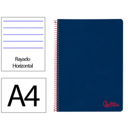 Liderpapel A4 Wonder Cuaderno Espiral Tapa Plástico 80 Hojas 90gr Rayado Horizontal con Margen Azul Marino Precio: 14.58999971. SKU: B19EXCK5CP