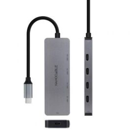 Hub USB Tipo-C Nanocable 10.16.4505/ 4xUSB Tipo-C/ 1xUSB Tipo-C DP/ Gris Hub USB Tipo-C Nanocable 10.16.4505/ 4xUSB Tipo-C/ 1xUSB Tipo-C DP/ Gris